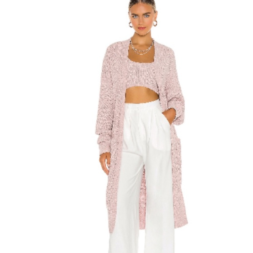 Sndys Pink Longline Cozy Cardigan Sweater – Size S (NWT)